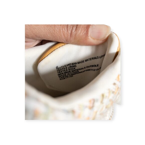 Universal thread Knit Woven Chunky Sneaker Cream and Orange Fashion Shoe SZ 6 - Picture 6 of 12